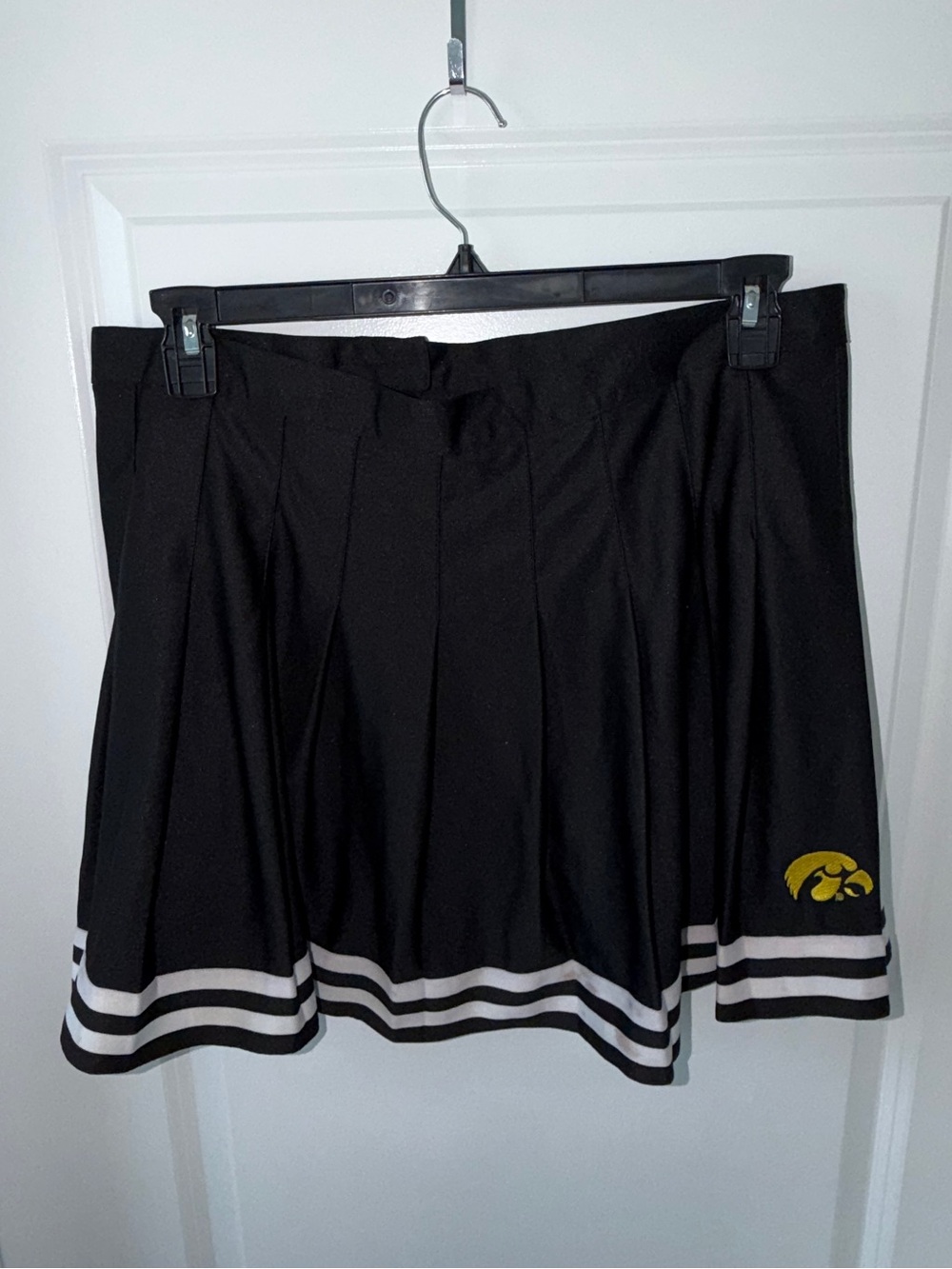 Iowa Hawkeyes Black Pleated Cheerleader Skirt Size XL Vintage Style